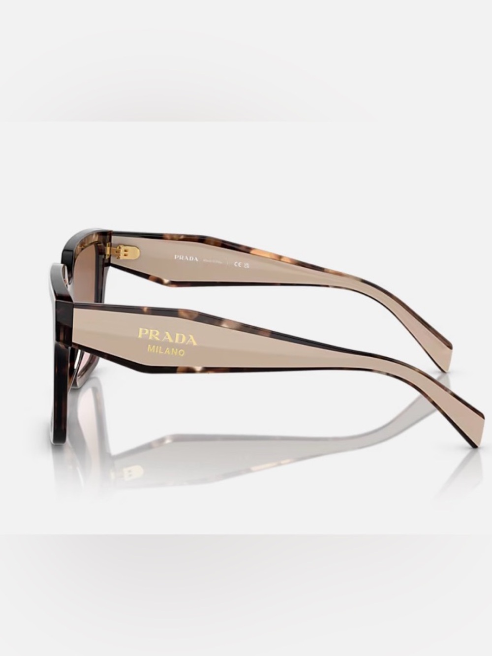 Prada Tortoiseshell Square Sunglasses with Brown Gradient Lenses - Picture 3 of 9